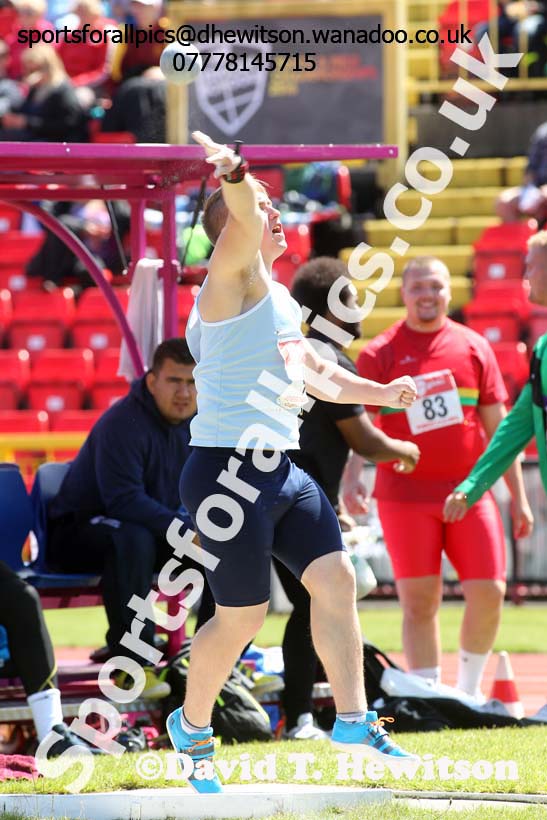 Senior boys shot putt, English Schools Track and Field. Photo: David T. Hewitson/Sports for All Pics